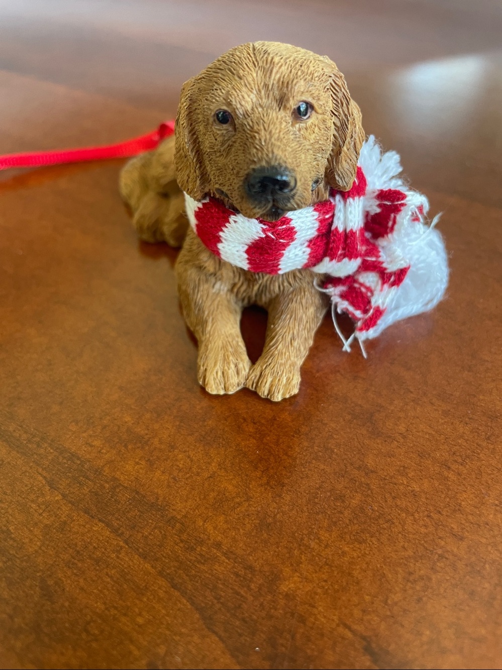 Golden Retriever Dog Figurine Christmas Ornament Hand-Painted